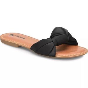 Korks Soleil Comfort Slide Sandals with Satin Knot Detail Size 11